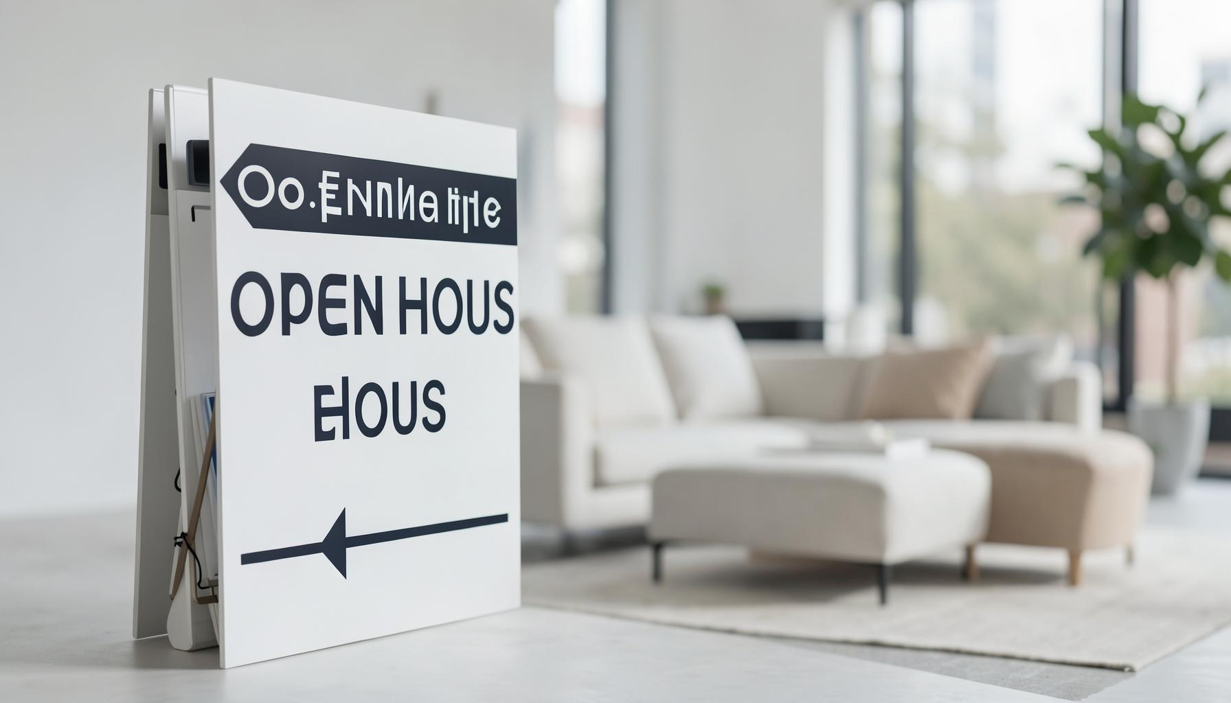 open house directional signs street